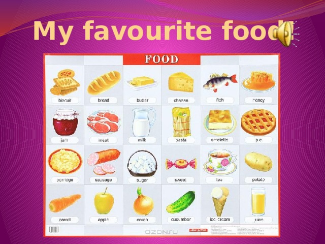 Проект my favourite food