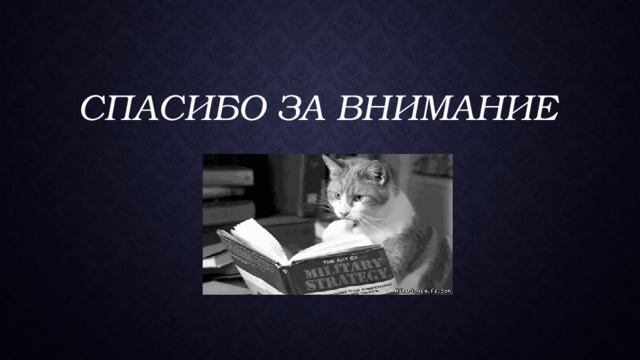 Спасибо за внимание 