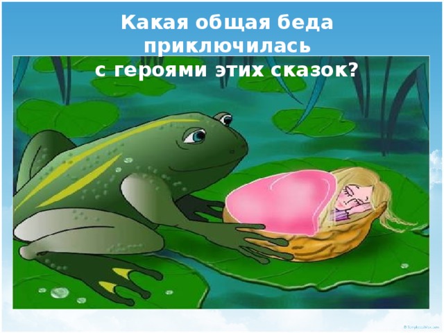 Какая общая беда приключилась  с героями этих сказок? 