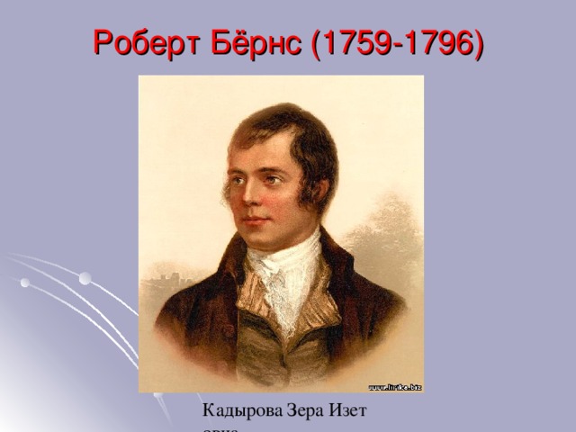 Роберт бернс урок в 7 классе презентация