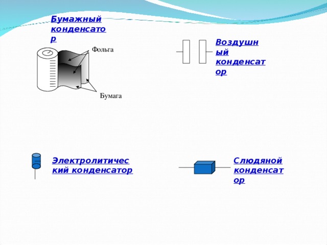 Бумажный конденсатор схема