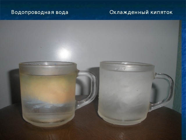 Водопроводная вода Охлажденный кипяток 