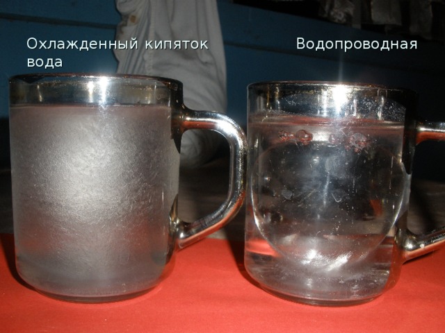 Охлажденный кипяток Водопроводная вода 