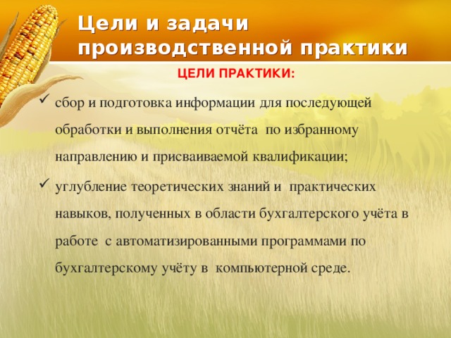 Презентация по производственной практике на предприятии