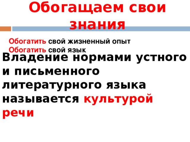 Владение нормами устного и письменного литературного языка