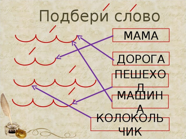 Подбери однокоренные слова машина