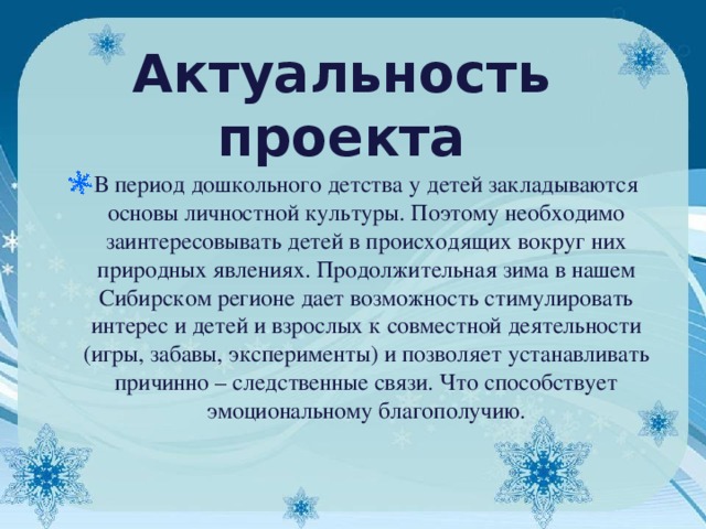 Актуальность проекта синоним