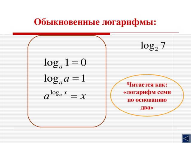 Два в степени логарифм