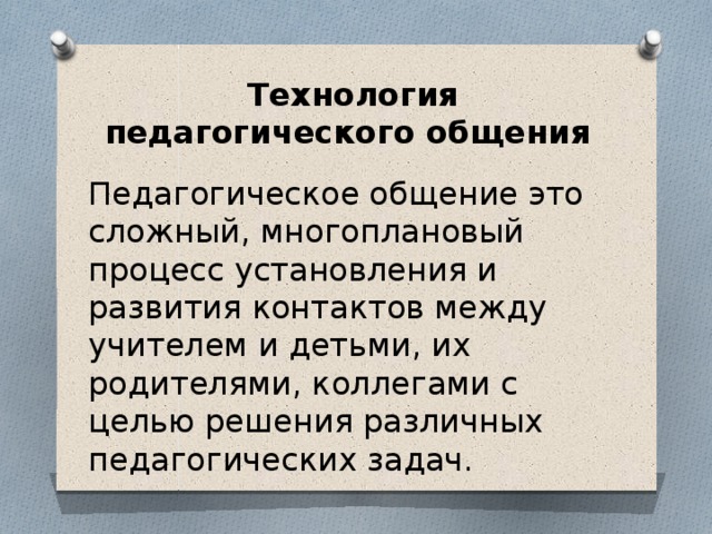 Технология педагогического общения презентация