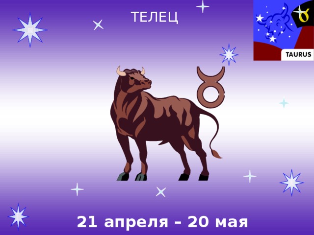 ТЕЛЕЦ 21 апреля – 20 мая 