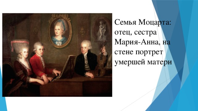 Звучит нестареющий моцарт 2 класс видеоурок. Семья Моцарта. Моцарт с отцом и сестрой. Моцарт и его отец. Семья Моцарта Моцарт.