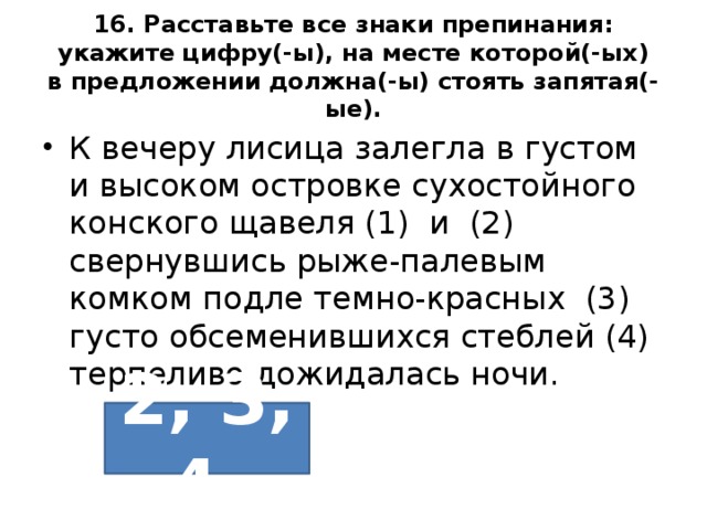 К вечеру лисица залегла в густом и высоком островке сухостойного конского щавеля и свернувшись схема