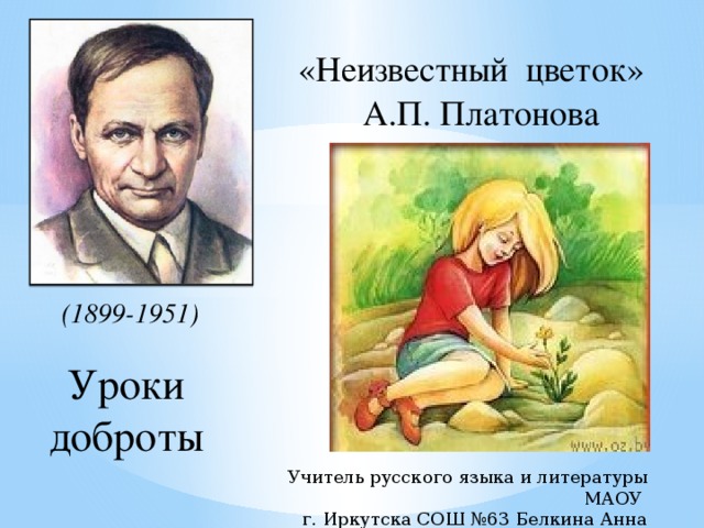 План неизвестный цветок
