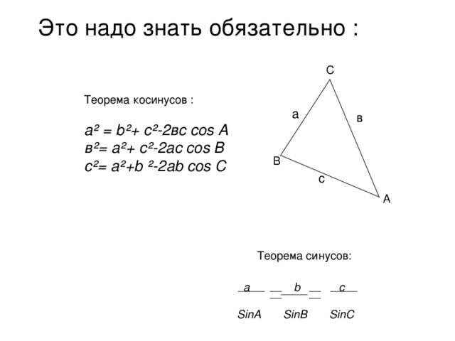 Контрольная работа тема решение треугольников 9 класс