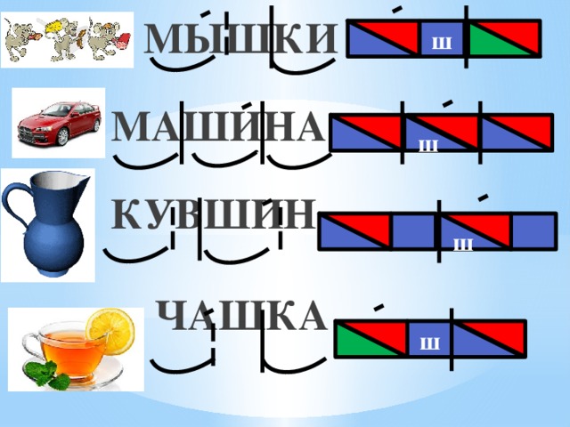 Звуковая схема буквы ш