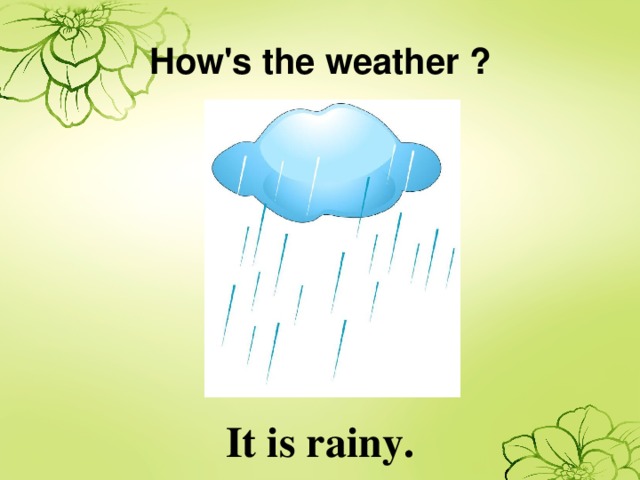 These is raining. It is Rainy. It is raining. The weather is Rainy. It is Rainy карточки.