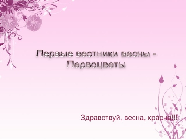 Здравствуй, весна, красна!!! 
