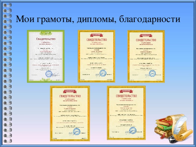 Мои грамоты, дипломы, благодарности 