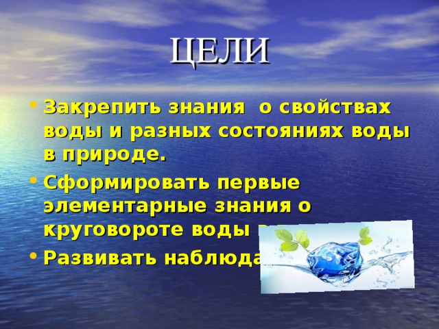 Исследовательский проект свойства воды