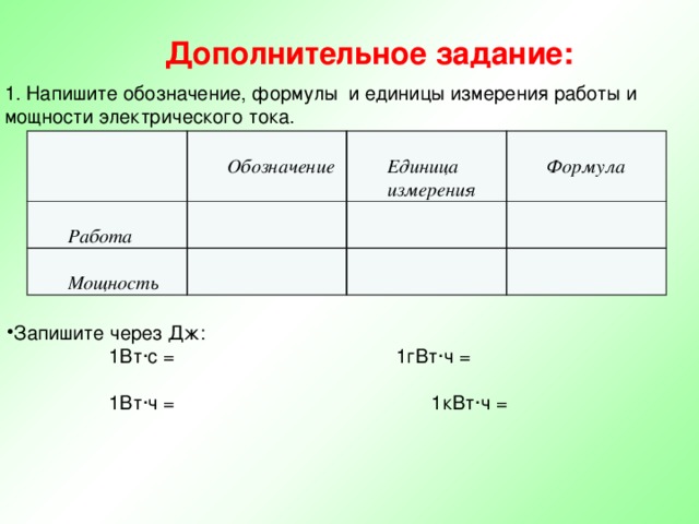 Обозначение работы