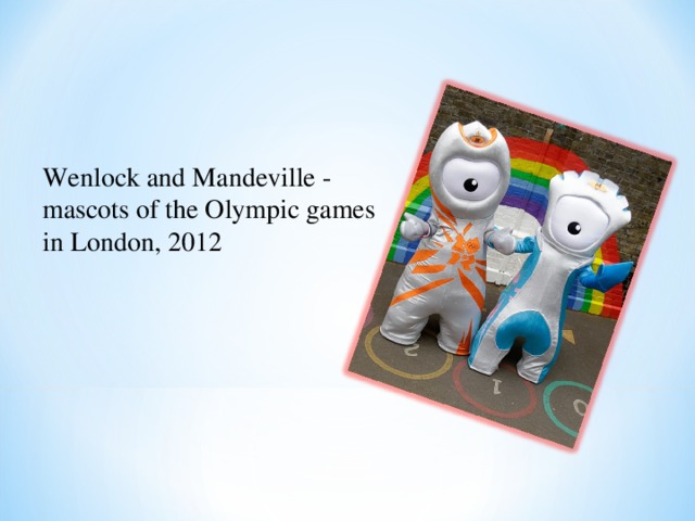 Wenlock and Mandeville - mascots of the Olympic games in London, 2012 