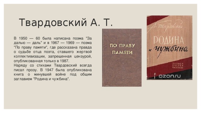 Назовите поэму твардовского. А Т Твардовский 1950. Поэма по праву памяти Твардовский.
