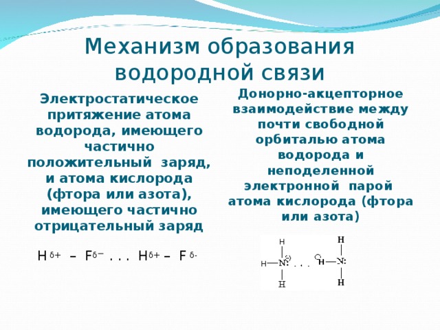 Водородные соединения образуют