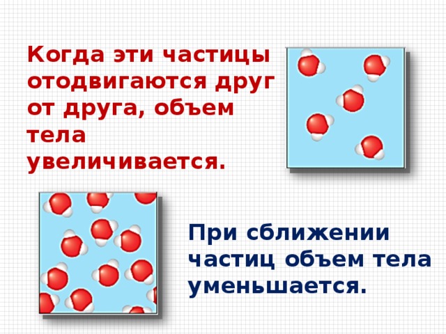 Объем частицы. При охлаждении объем тела. Если частицы сближаются то объем тела. Сближение частиц. Если объем тела увеличивается то.