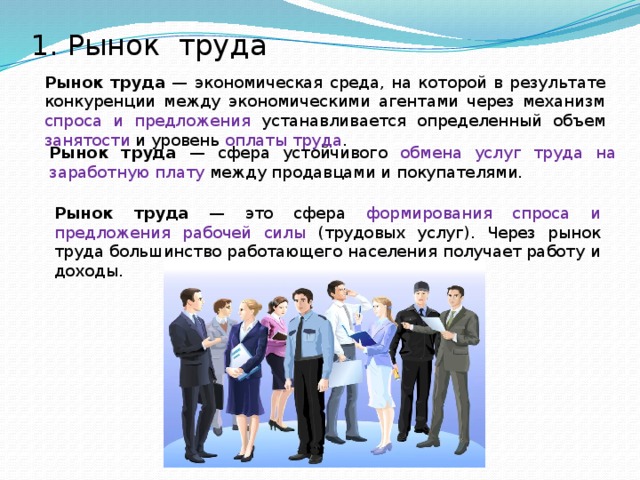 Рынок труда работа