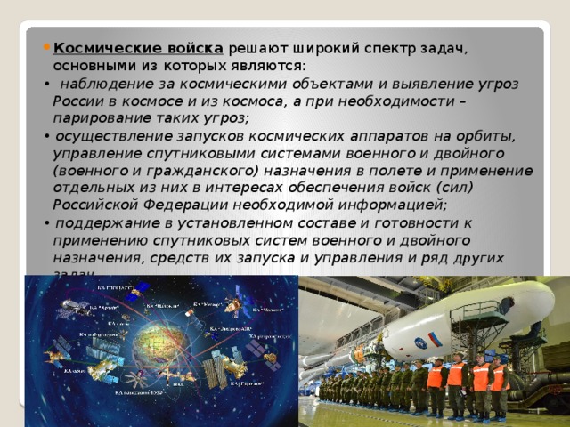 Космические войска рф презентация