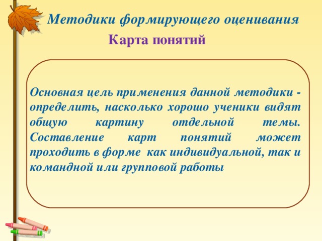 Основная цель использования. Формирующее оценивание на уроках. Цель формирующего оценивания на уроке. Формирующее оценивание карта понятий. Признаки формирующего оценивания.