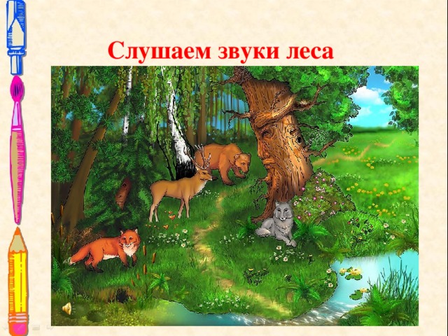 Звуки лесных обитателей. Звуки леса. Звук в лесу. Звуковой лес для детей. Звук в лесу для детей.