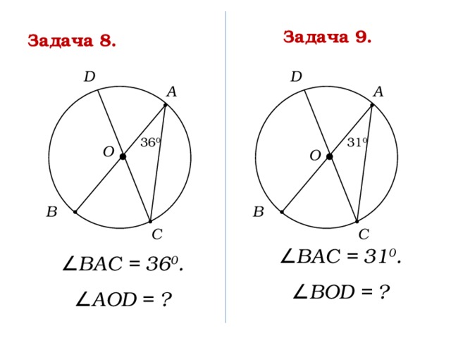 Вписанный угол класс