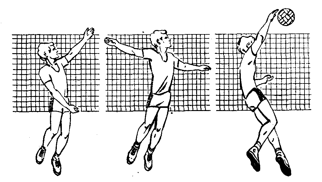 Нападающая удар в волейболе