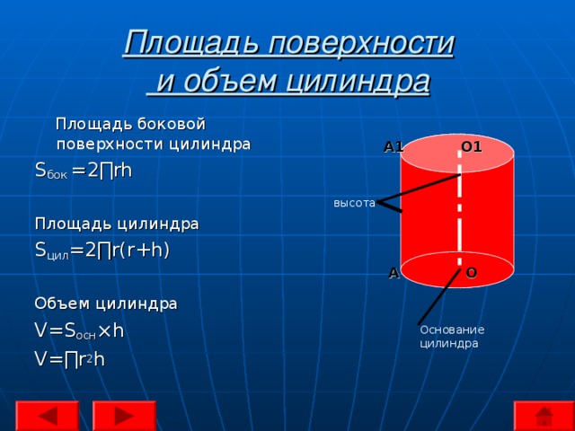 Найти объем поверхности цилиндра. Объем цилиндра через площадь боковой поверхности. Цилиндр площадь поверхности и объем цилиндра. Формула площадь полной поверхности цилиндра через объем. Цилиндр. Площадь боковой и полной поверхностей, объем.\.