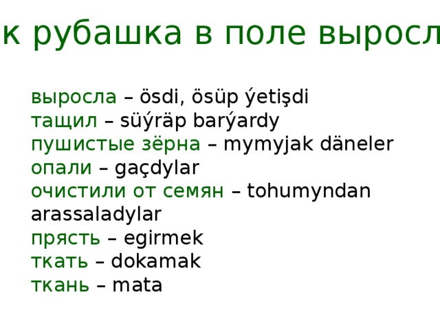 Как рубашка в поле выросла презентация