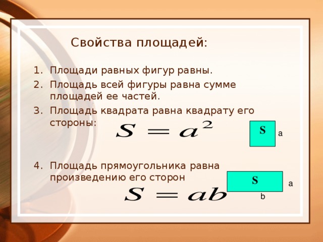 Площади 6 класс презентация