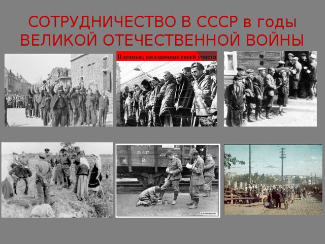 СОТРУДНИЧЕСТВО В СССР в годы ВЕЛИКОЙ ОТЕЧЕСТВЕННОЙ ВОЙНЫ 