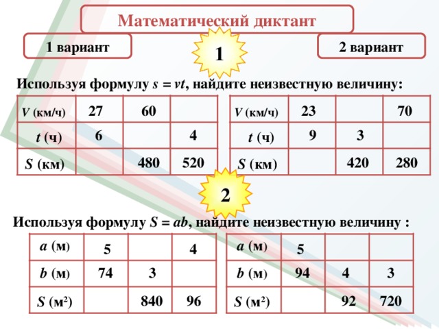 Математика 6 класс формулы примеры и задачи