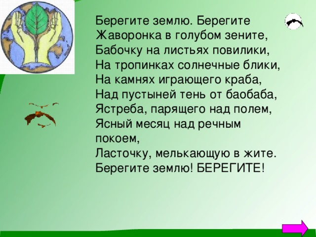 Презентация берегите землю берегите