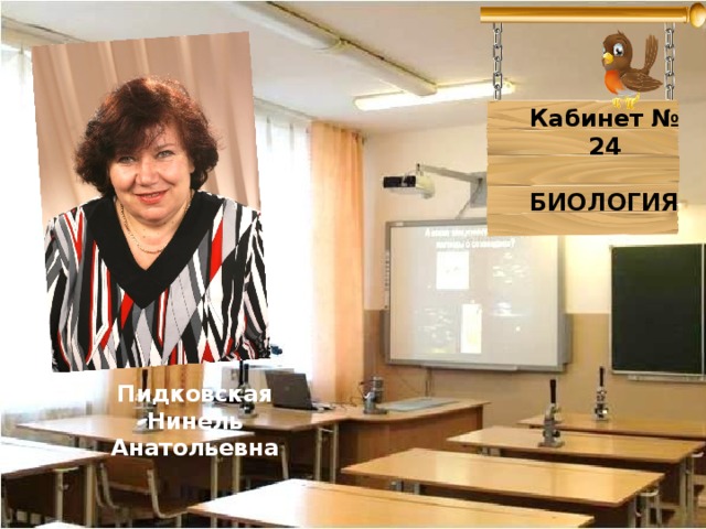 Кабинет № 24  БИОЛОГИЯ Пидковская Нинель Анатольевна
