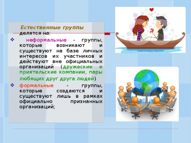 Естественные группы примеры. Естественные группы. Коллектив малой неформальной группы. Естественные группы делят на?. Делить на маленькие группы участников.