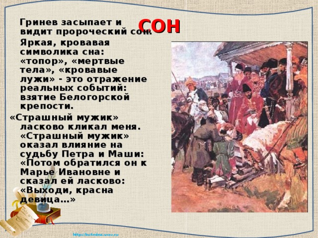 Проанализируйте эпизод повести капитанская дочка. Сон Гринева в капитанской дочке. Капитанская дочка сон. Сон Гринева иллюстрации.