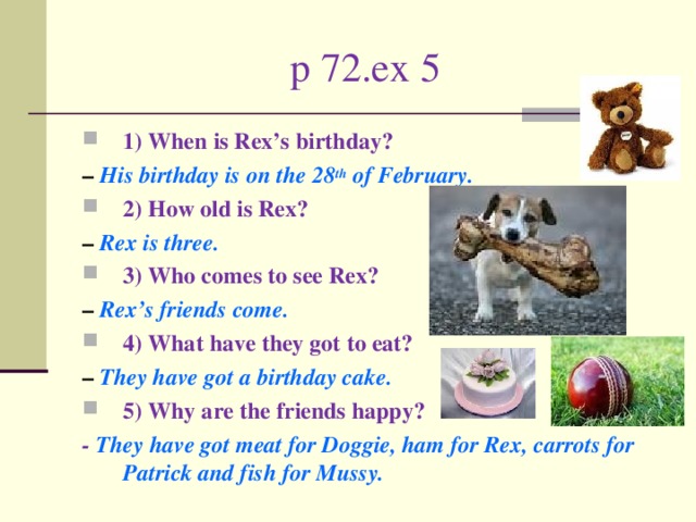 Birthday is when. When is Rex's Birthday. When is Rex s Birthday перевод на русский. Bob перевести на русский. Answer the questions when is Rex's Birthday.