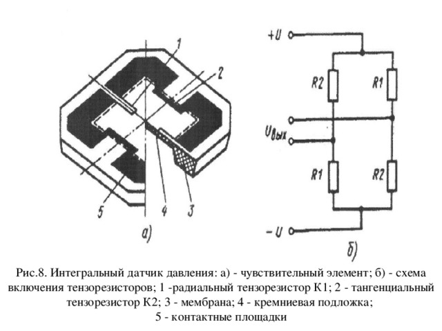 Датчик давления на схемах