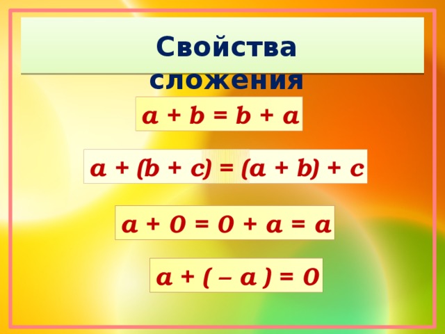 Свойство сложения рациональных чисел презентация. Свойства сложения рациональных чисел. Переместительное свойство сложения рациональных чисел. Свойства сложения рациональных чисел 6 класс. Свойства сложения и умножения рациональных чисел.