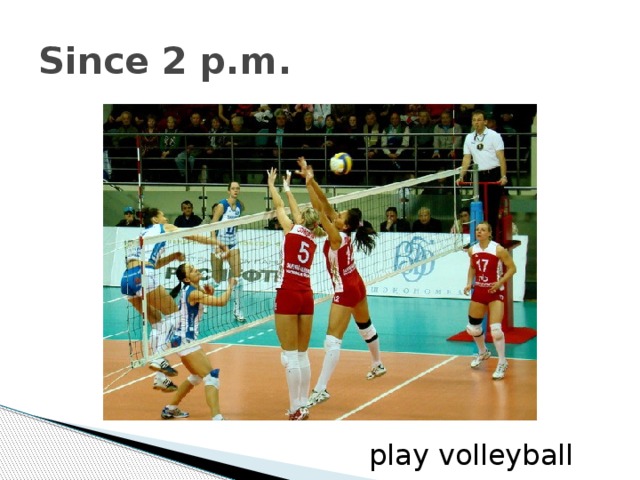 Since 2 p.m. play volleyball 