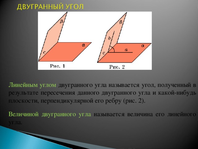 Двугранный угол рисунок