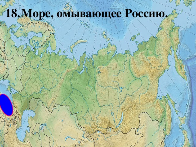 Моря омывающие на карте