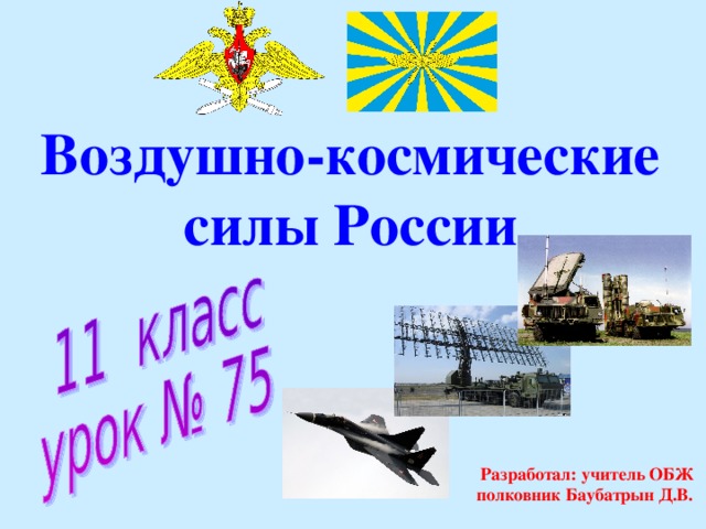 Воздушно космические войска презентация по обж